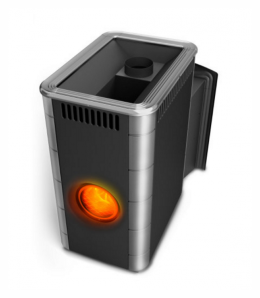 Дровяная печь для бани TMF Аврора Inox Витра Иллюминатор антрацит НВ